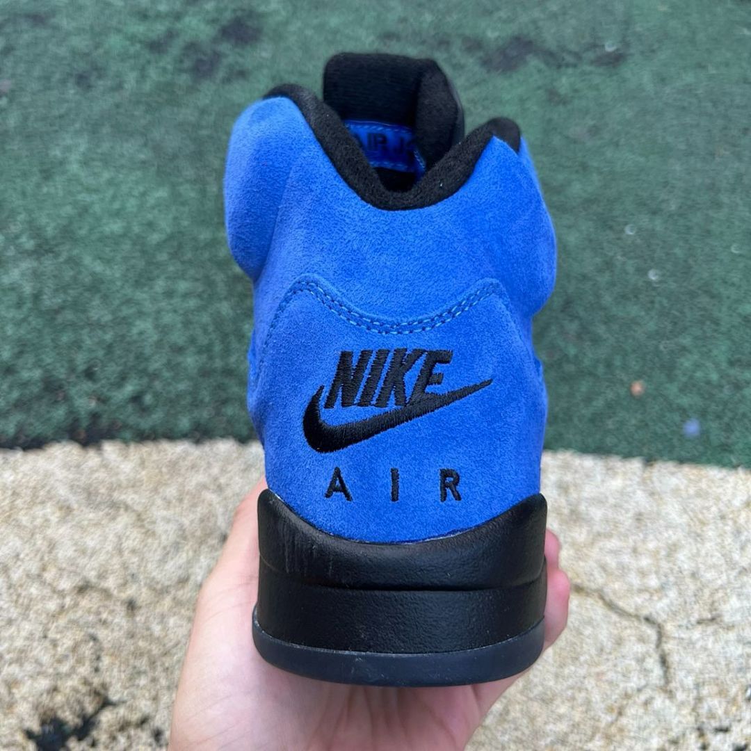 Jordan 5 Retro Blue Suede Game Royal Black Men's Sneakers 136027-401 - Image 8
