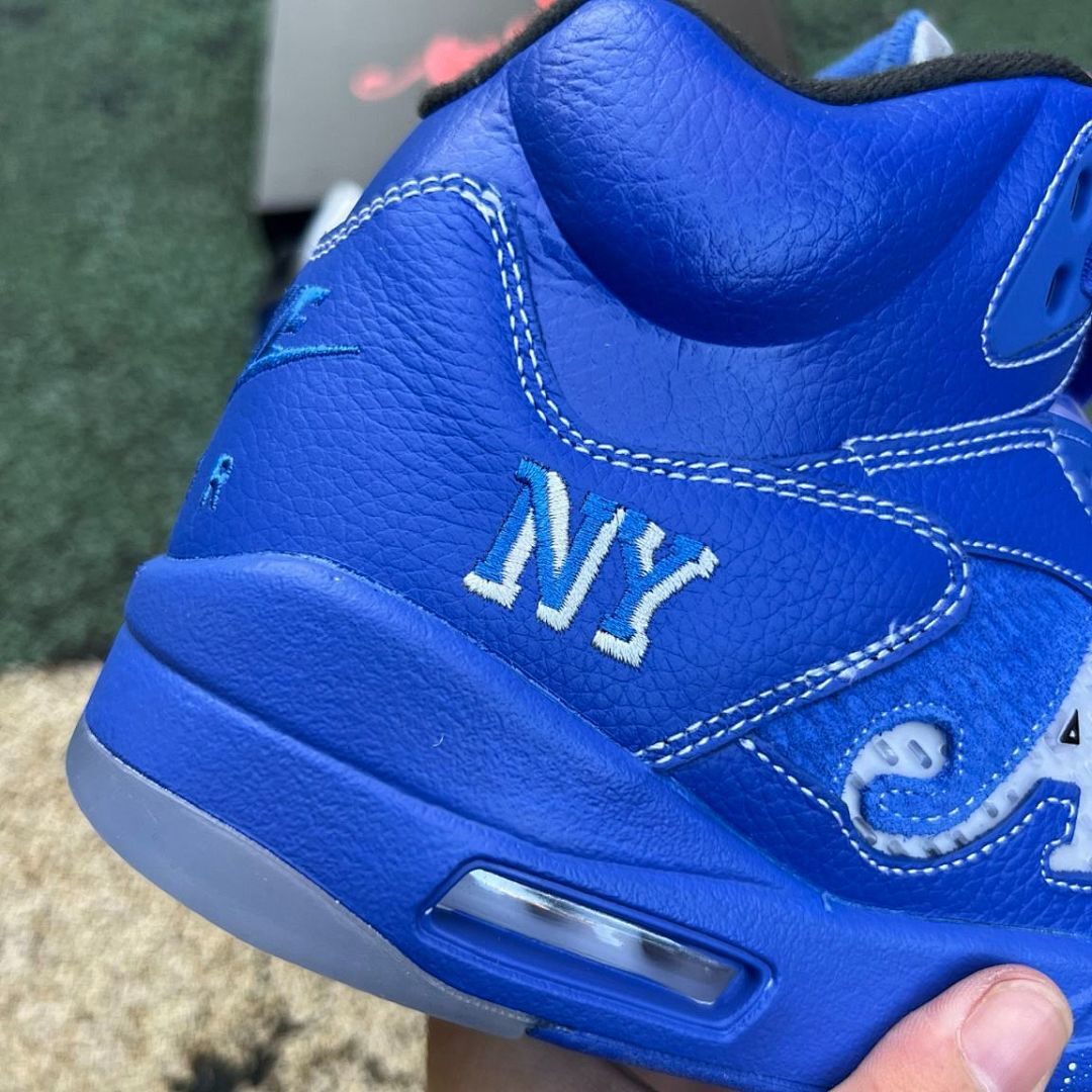 Awake NY x Air Jordan 5 Retro Sport Blue Game Royal Sneakers FJ1621-400 - Image 5