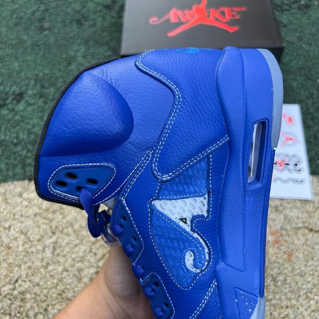 Awake NY x Air Jordan 5 Retro Sport Blue Game Royal Sneakers FJ1621-400 - Image 9