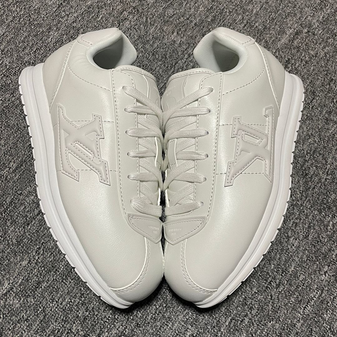 Louis Vuitton Run Away Sneaker White Leather Low Top 1A8KII - Image 3