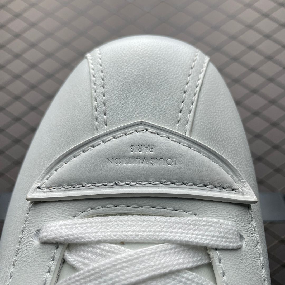 Louis Vuitton Run Away Sneaker White Leather Low Top 1A8KII - Image 4