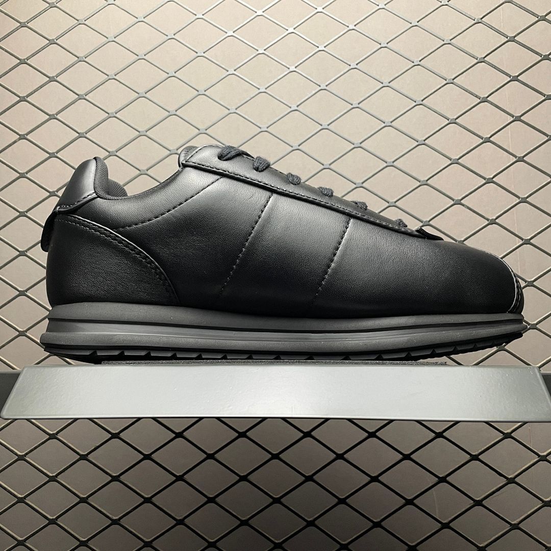 Louis Vuitton LV Runner Monogram Embossed Black Leather Low-Top Sneakers - Image 8