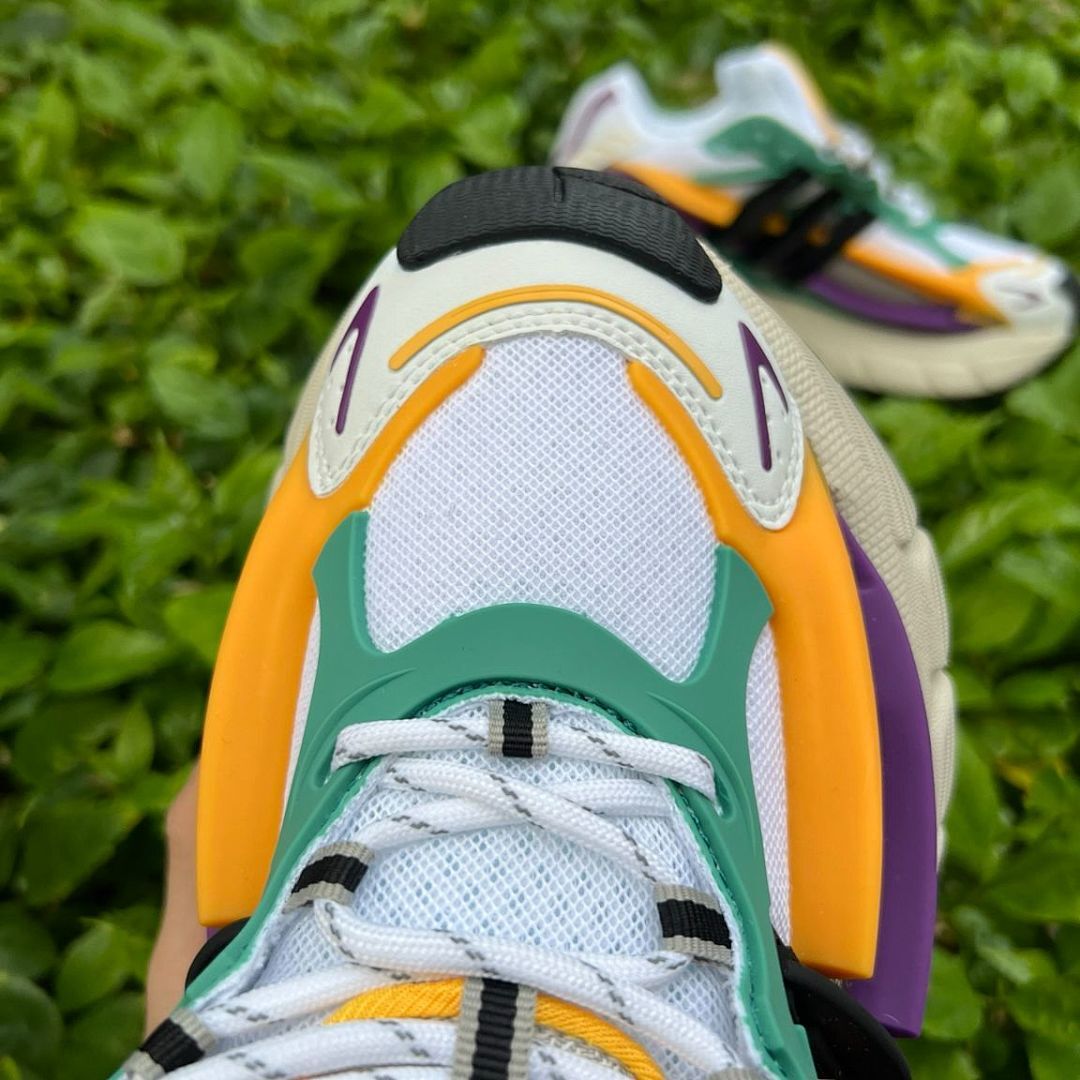 Adidas Response CL Cloud White Collegiate Green Orange Purple Sneakers Running Shoes IE7157 - Image 6