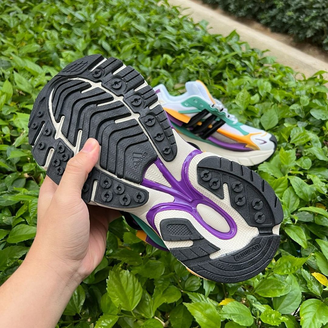 Adidas Response CL Cloud White Collegiate Green Orange Purple Sneakers Running Shoes IE7157 - Image 8