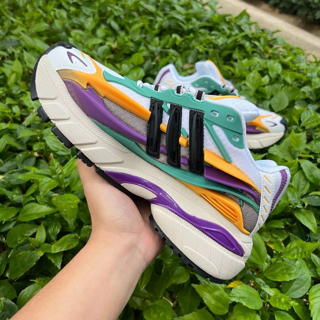 Adidas Response CL Cloud White Collegiate Green Orange Purple Sneakers Running Shoes IE7157 - Image 9