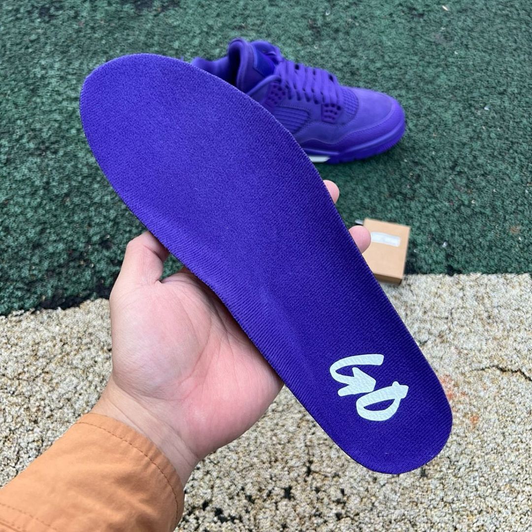 Air Jordan 4 Retro OG BP Purple Youth Sneakers HF4340-500 - Image 7