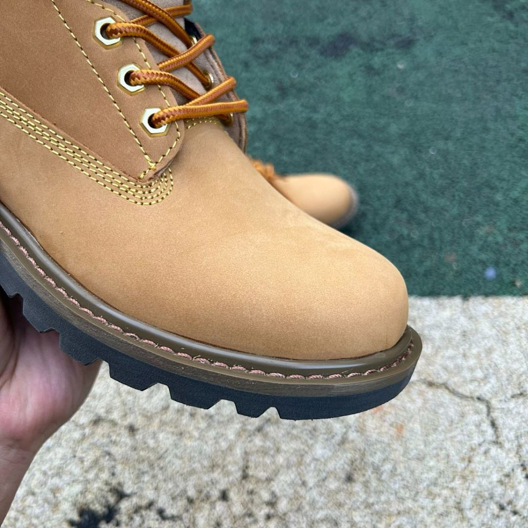 Caterpillar Men's Colorado Classic Work Boots Honey Reset with Bulldozer Logo - Image 4