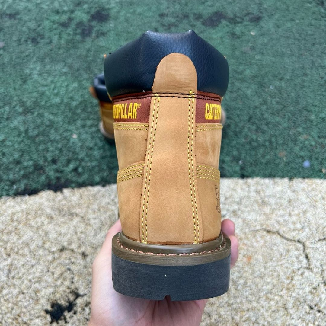 Caterpillar Men's Colorado Classic Work Boots Honey Reset with Bulldozer Logo - Image 9