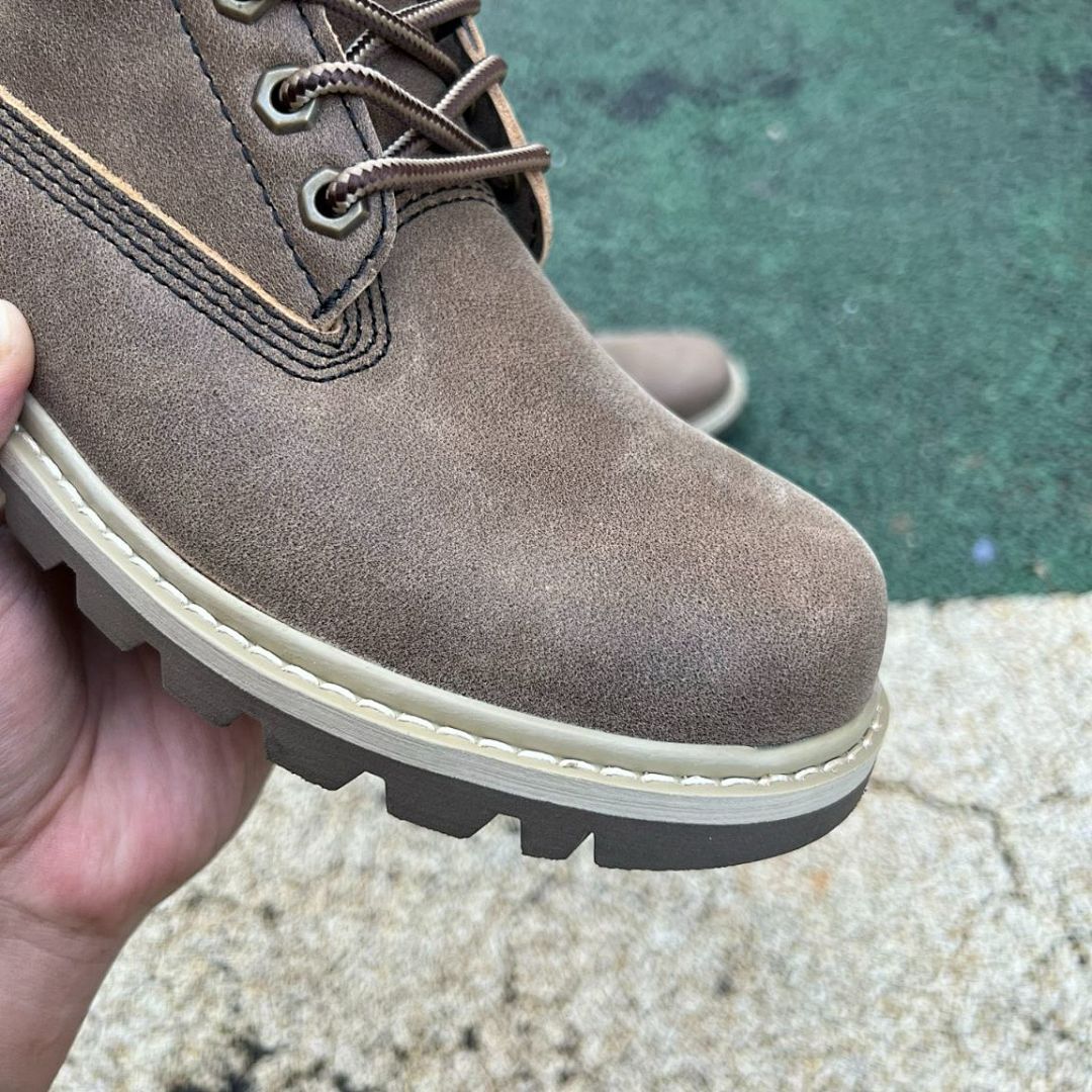 Caterpillar CAT Colorado Men's Brown Taupe Nubuck Leather Padded Collar Ankle Work Boots - Image 4