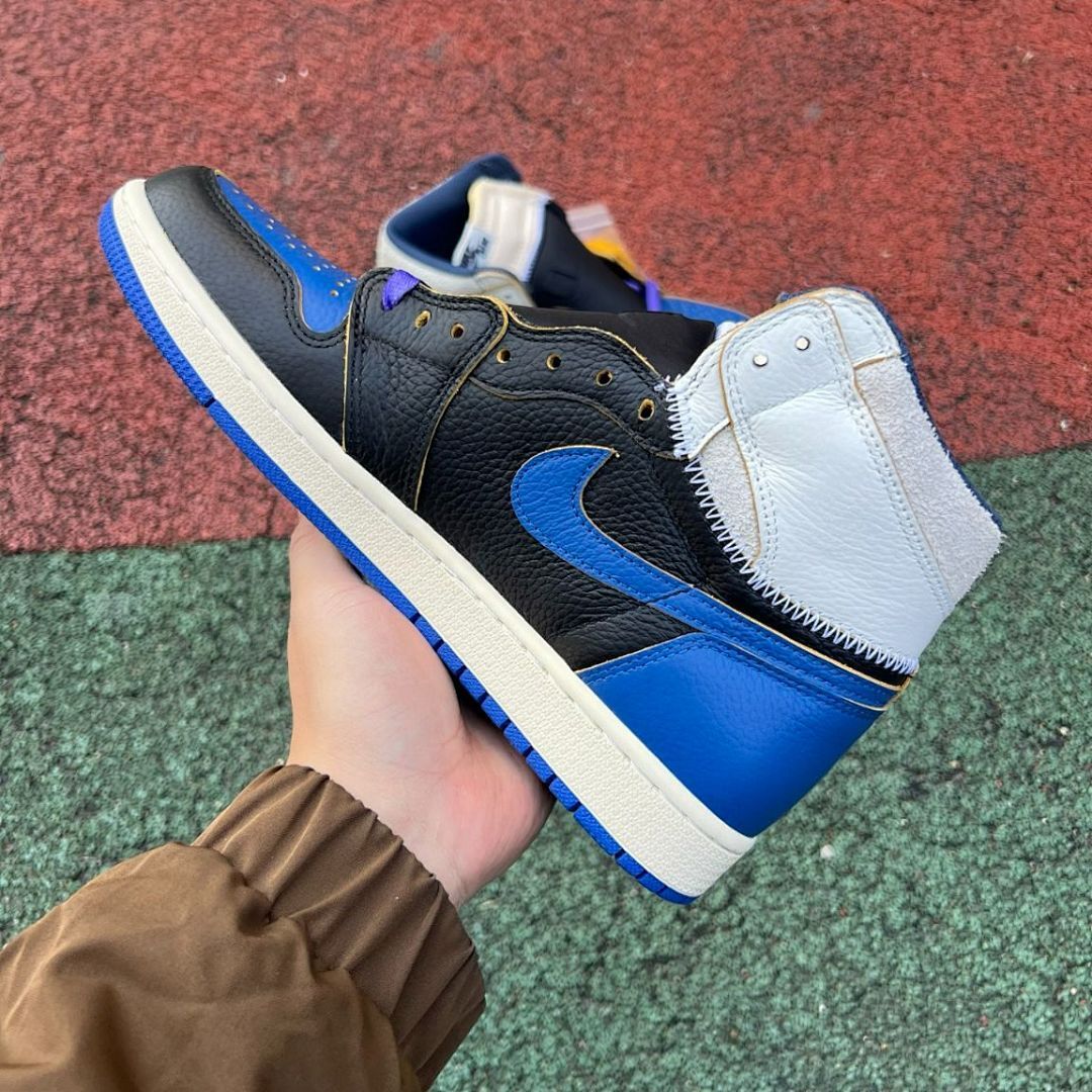 Air Jordan 1 Retro High OG SP Union LA x Fragment Design Royal Blue Black Toe Sample Men's Sneaker (SP26-MNJDLS-473-CHRIS-HIROSHI / TOOLINGCODE: AJ1-NTBF-J-005) - Image 9