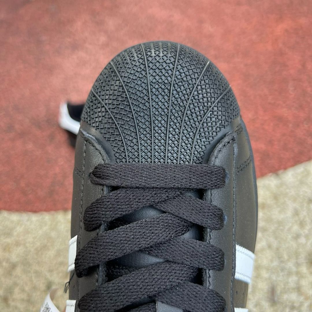 Adidas Superstar Black White Shell Toe Sneakers Black Sole - Image 6