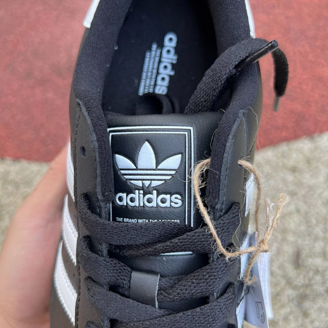 Adidas Superstar Black White Shell Toe Sneakers Black Sole - Image 7