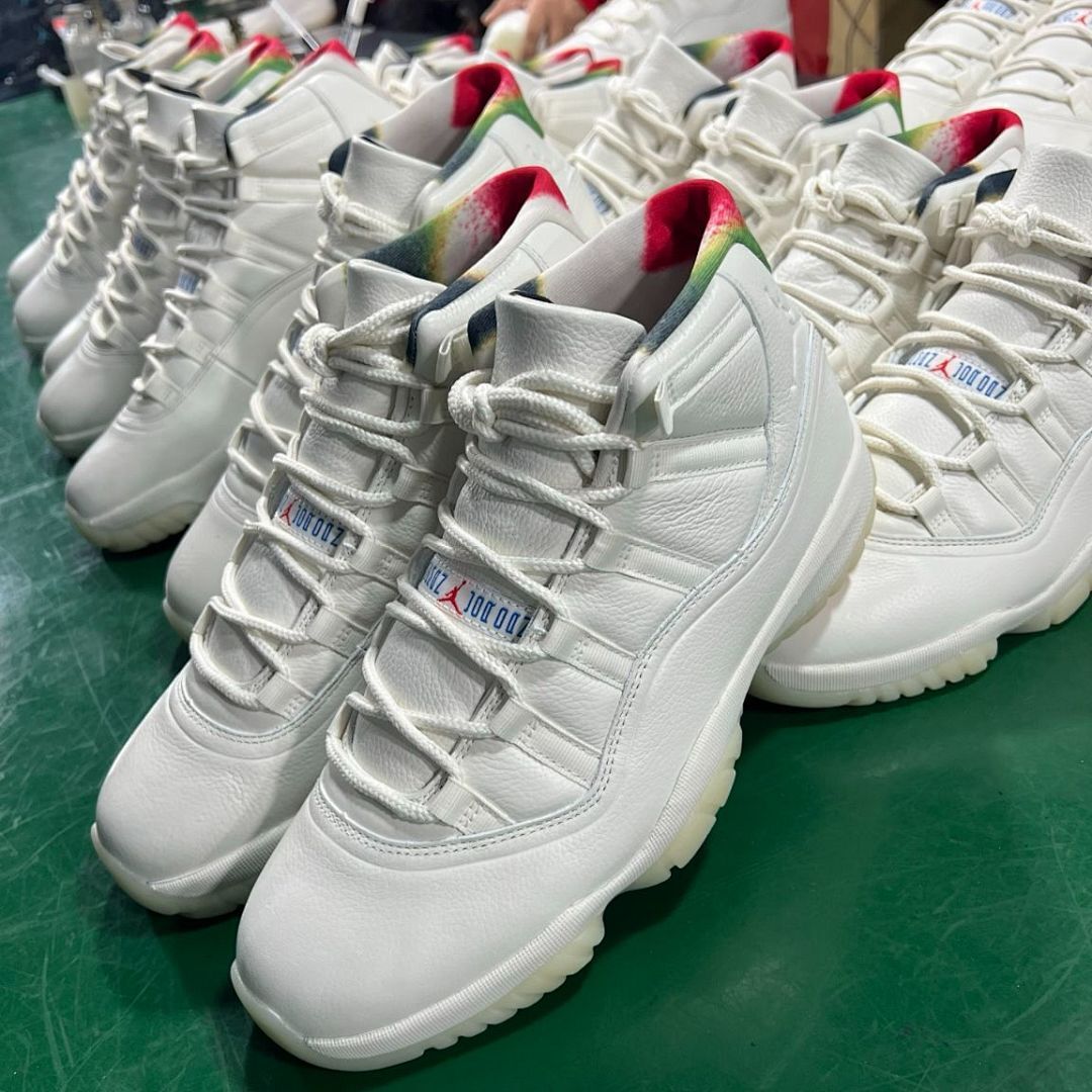 Air Jordan 11 Retro Craft White Tumbled Leather Multi-Color 23 - Image 5