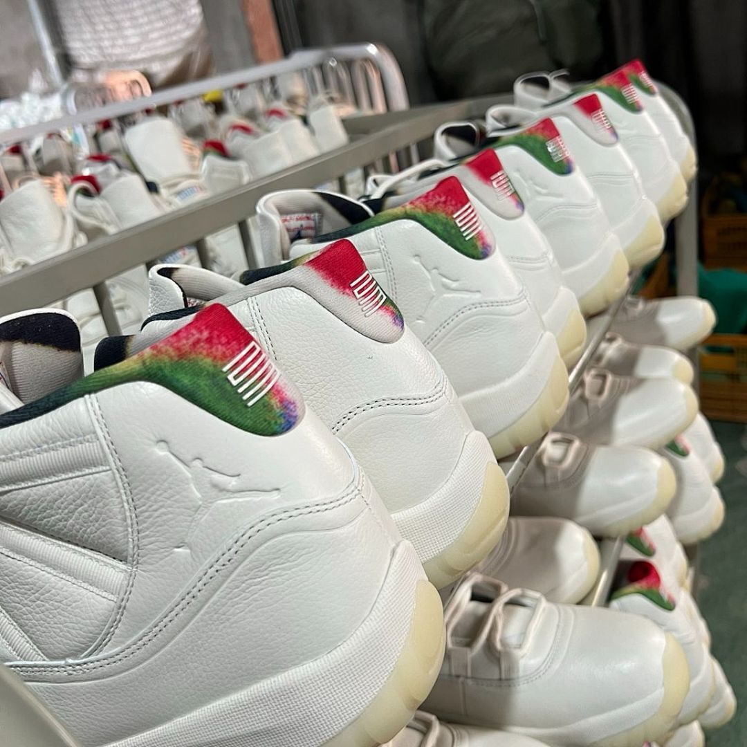 Air Jordan 11 Retro Craft White Tumbled Leather Multi-Color 23 - Image 8