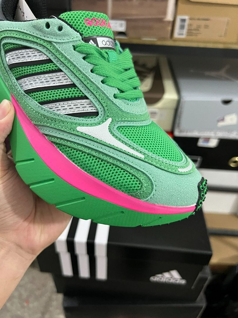 Adidas Response CL Pulse Mint Core Black Shock Pink (GW1244) Men's Women's Green Pink Neon Sneakers - Image 3