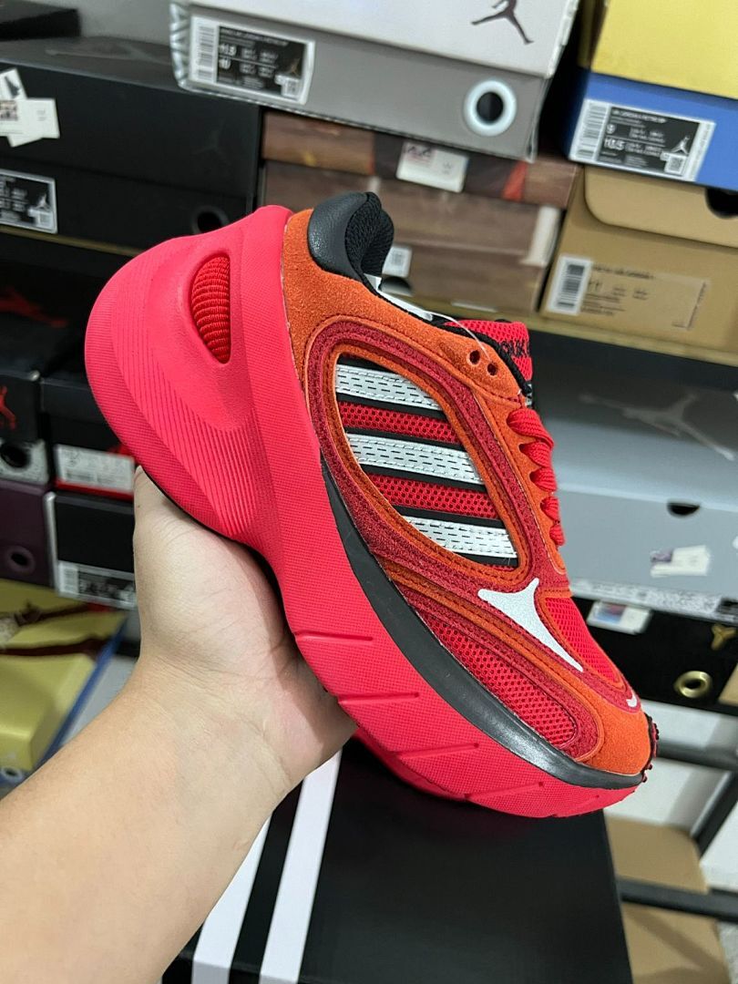 Adidas Oznova Solar Red Bright Orange Core Black HP7919 Men's Lifestyle Sneakers Shoes - Image 9