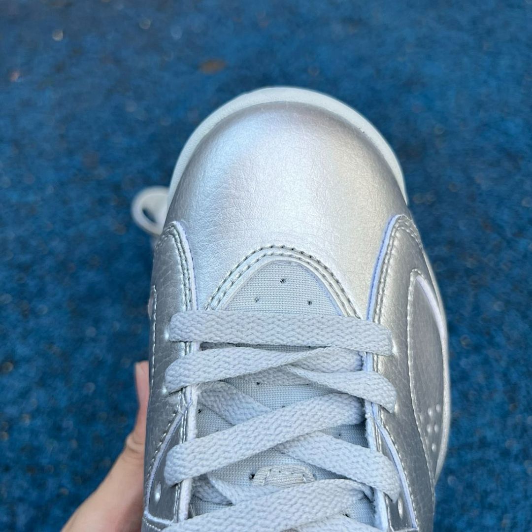Nike Air Jordan 6 Retro Metallic Silver CT8529-070 Men's Basketball Sneakers Shoes - Image 4
