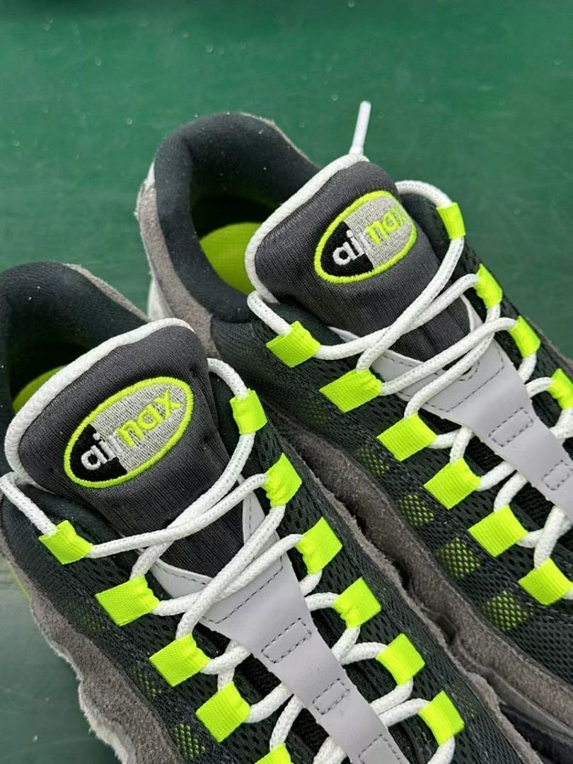 Nike Air Max 95 OG Neon Volt Grey Black Men's Lifestyle Sneakers CT1689-001 - Image 7