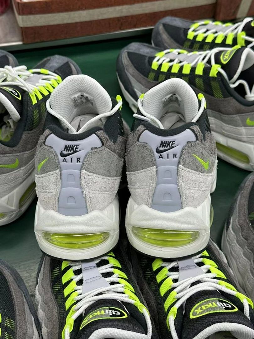 Nike Air Max 95 OG Neon Volt Grey Black Men's Lifestyle Sneakers CT1689-001 - Image 8