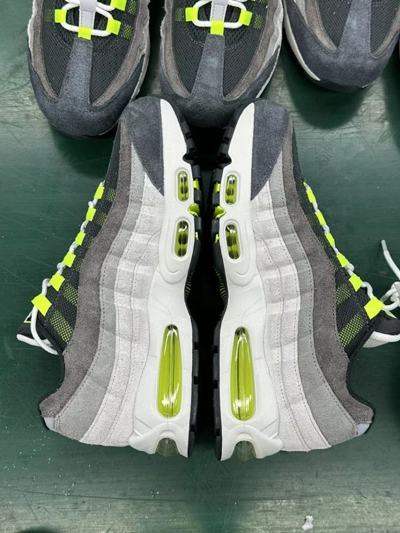 Nike Air Max 95 OG Neon Volt Grey Black Men's Lifestyle Sneakers CT1689-001 - Image 9