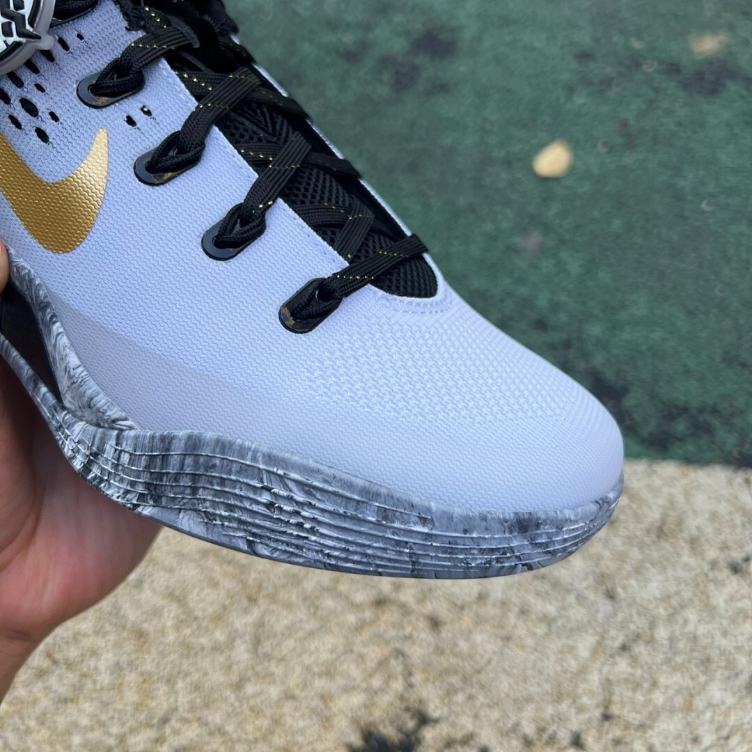 Nike Kobe 9 EM Low Anthracite Metallic Gold Black Marbled Sole Basketball Shoes Sneakers 646701-002 - Image 6