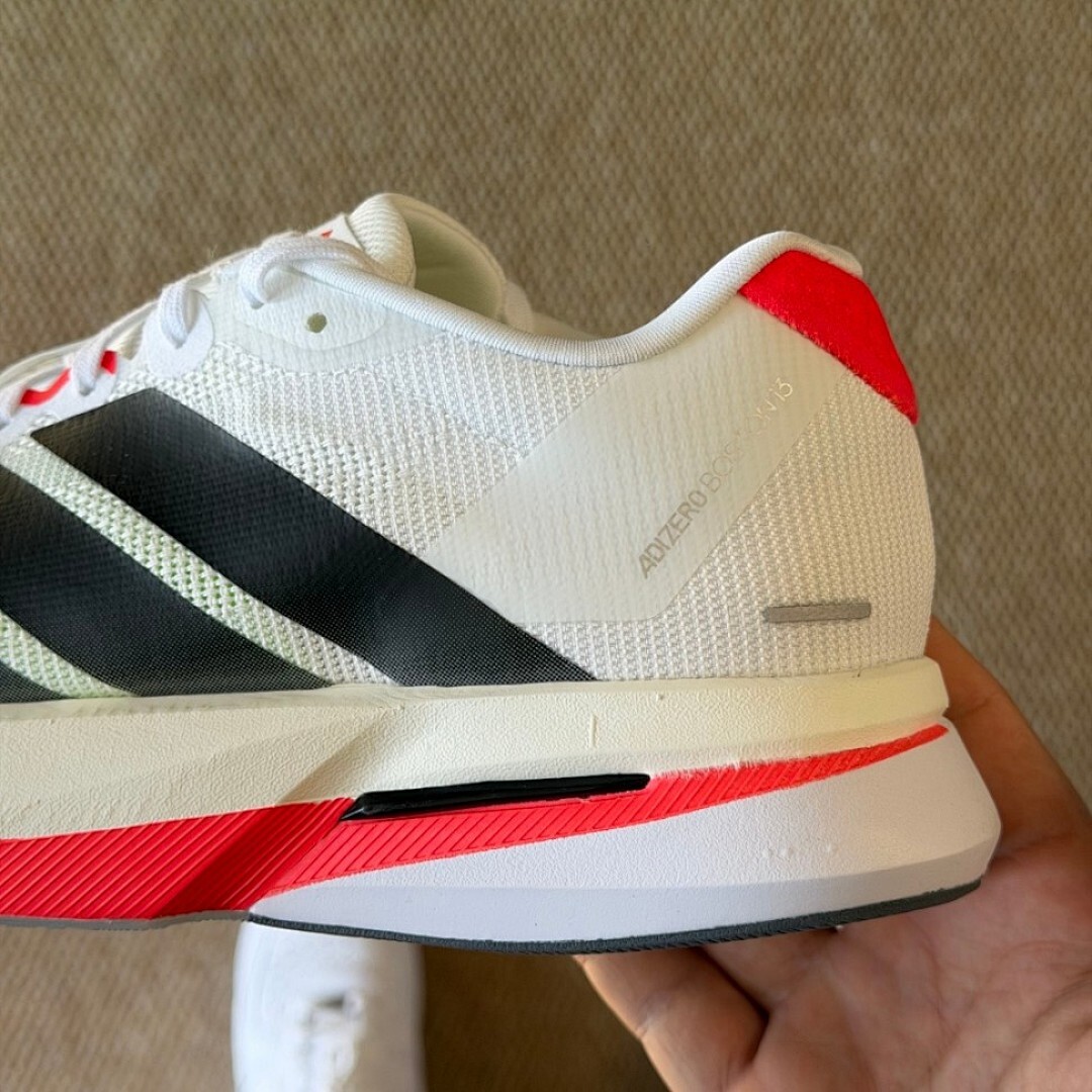 Adidas Adizero Adios Pro 3 Men's Running Race Shoes Cloud White Core Black Solar Red Lightstrike Pro Carbon Plate HQ8438 - Image 4