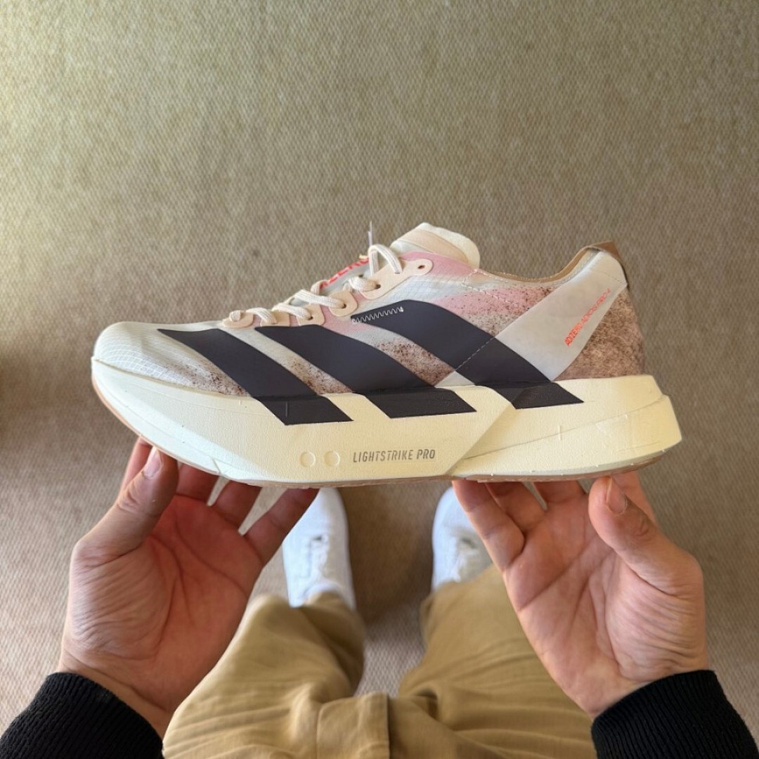 Adidas Adizero Adios Pro 4 Running Shoes White Preloved Lilac Preloved Red GW7896