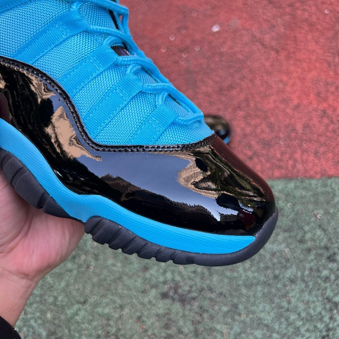 Air Jordan 11 Retro "Pantone" University Blue Black Patent Leather Sneakers Shoes 683072-405 - Image 4
