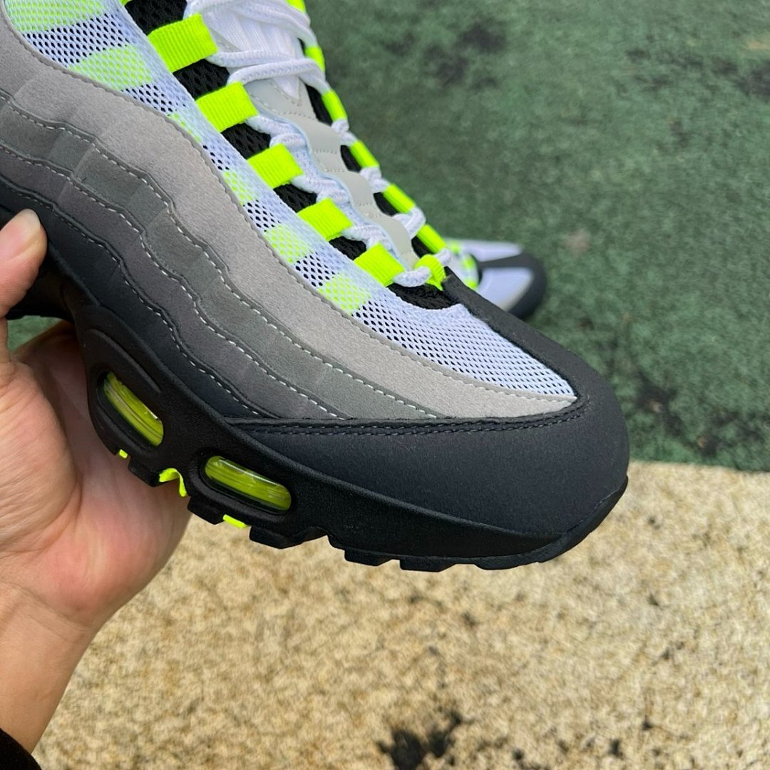 Nike Air Max 95 OG Neon Volt Grey Black CT1689-001 Men's Sneakers - Image 3