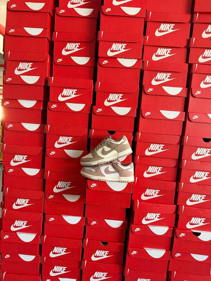 Nike Dunk Low SE Pink Oxford White Sail Gold Charm Women's Sneakers FD0793-600 - Image 9