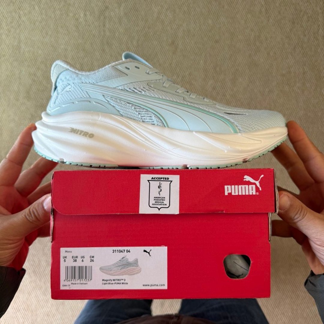 Puma Deviate Nitro 2 Women's Performance Running Shoes - Light Aqua Mint Green White (376807-09) - Image 3