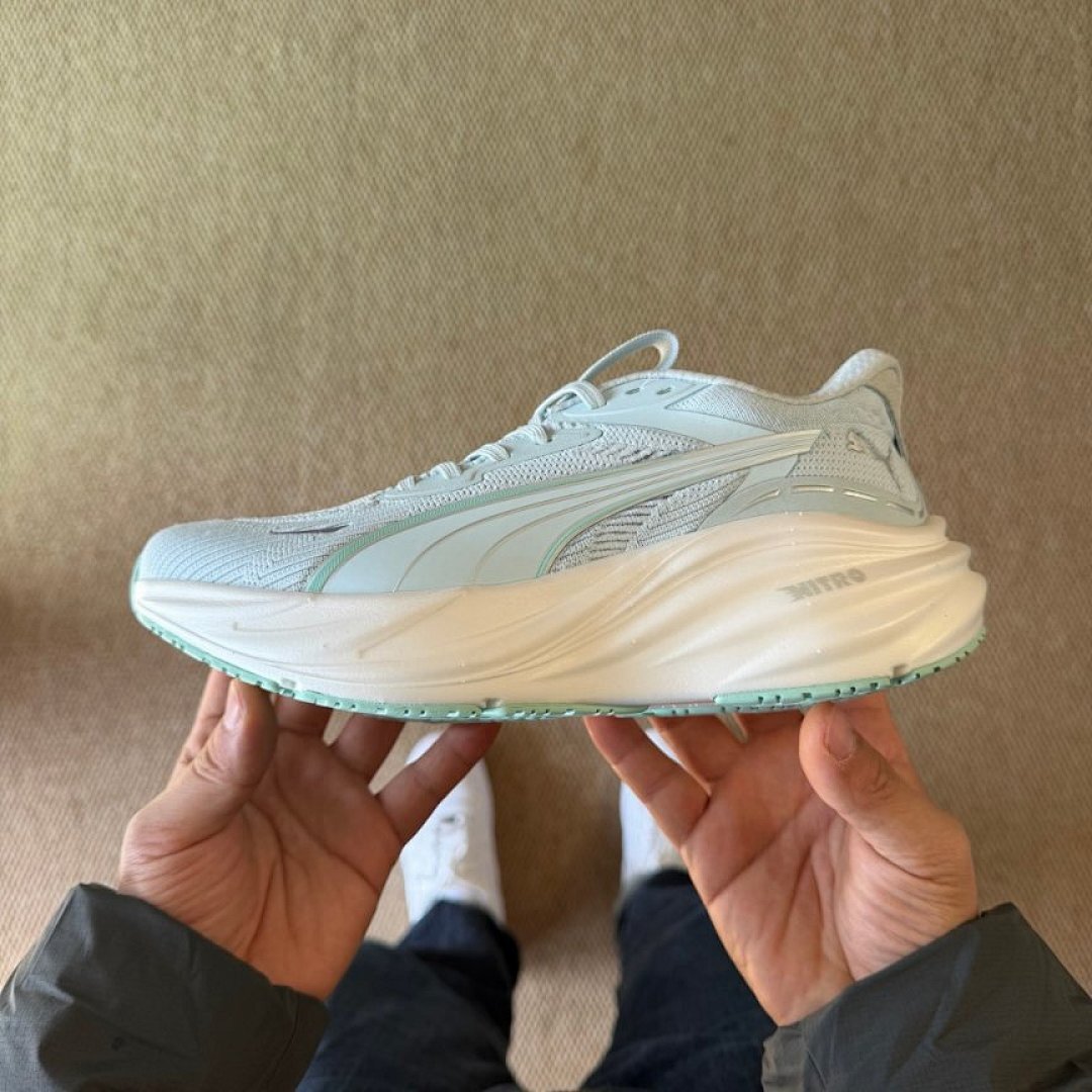 Puma Deviate Nitro 2 Women's Performance Running Shoes - Light Aqua Mint Green White (376807-09) - Image 10