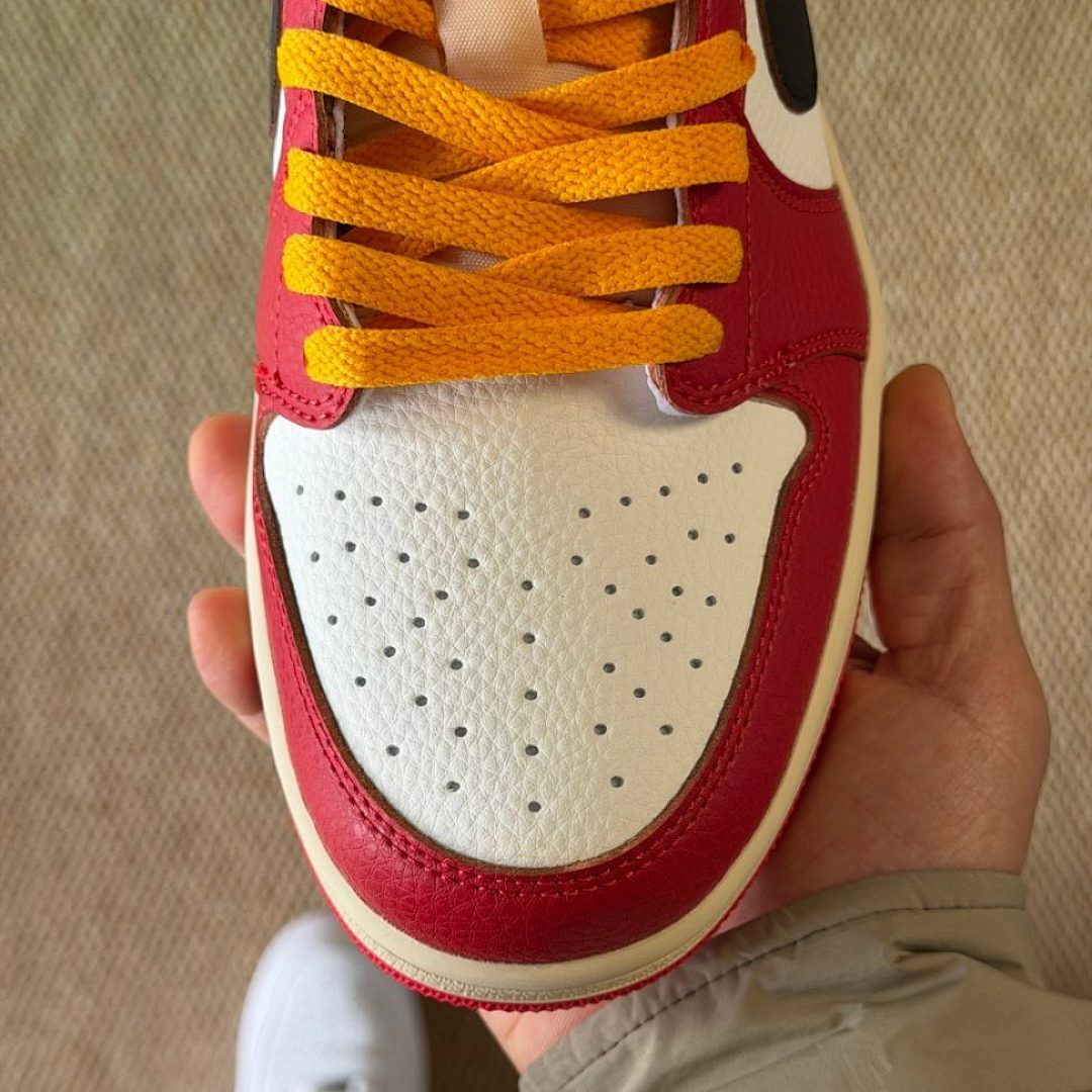 Nike Air Jordan 1 Low OG Union LA Neutral Grey Varsity Red Chicago Sneakers DZ4844-100 - Image 4