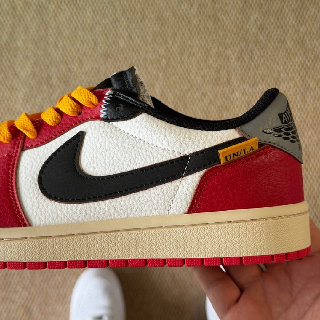 Nike Air Jordan 1 Low OG Union LA Neutral Grey Varsity Red Chicago Sneakers DZ4844-100 - Image 6