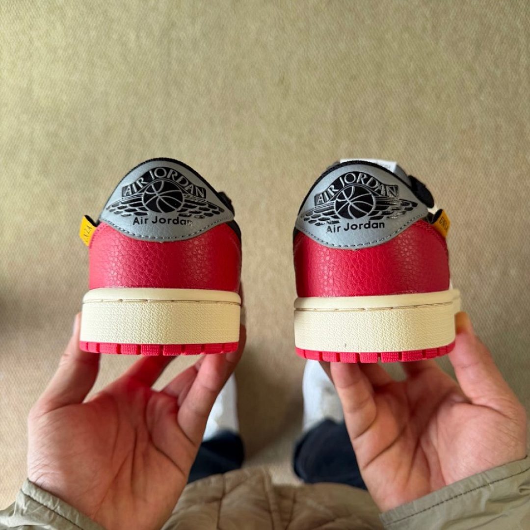 Nike Air Jordan 1 Low OG Union LA Neutral Grey Varsity Red Chicago Sneakers DZ4844-100 - Image 7