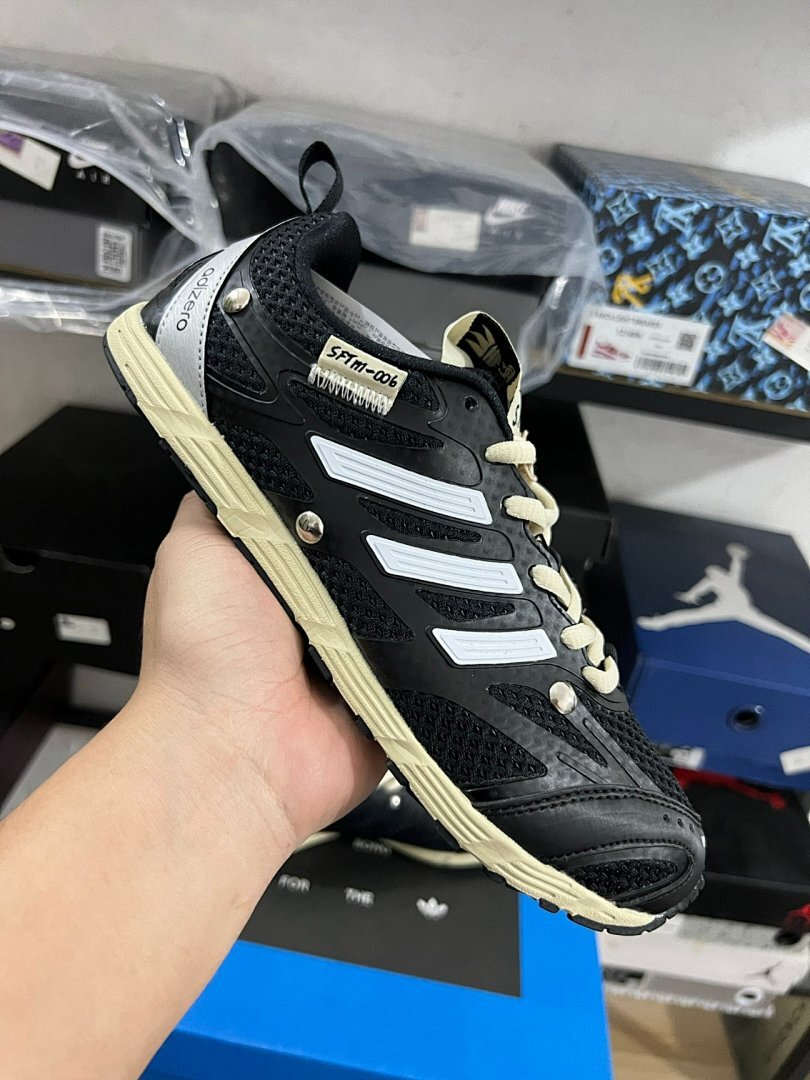 Adidas x SFTM Adizero Adios Pro 3 Black Cream SFTM-006 Running Shoes Sneakers - Image 9
