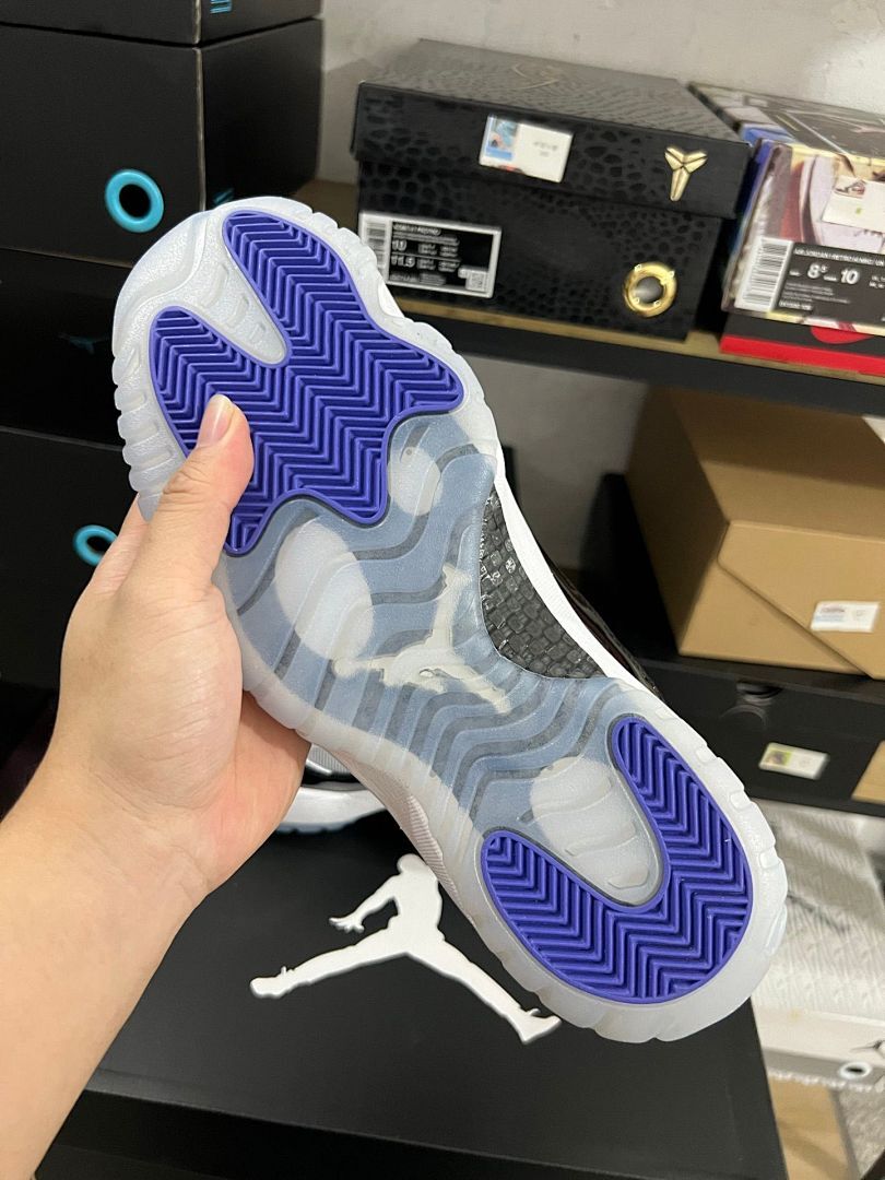 Air Jordan 11 Retro Low "Concord" Black White Men's Lifestyle Basketball Shoes 528895-153 - Image 6