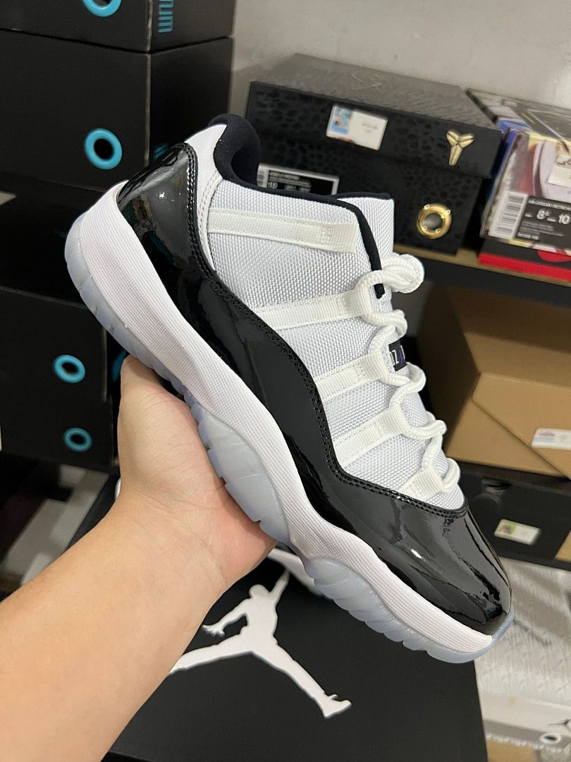 Air Jordan 11 Retro Low "Concord" Black White Men's Lifestyle Basketball Shoes 528895-153 - Image 9