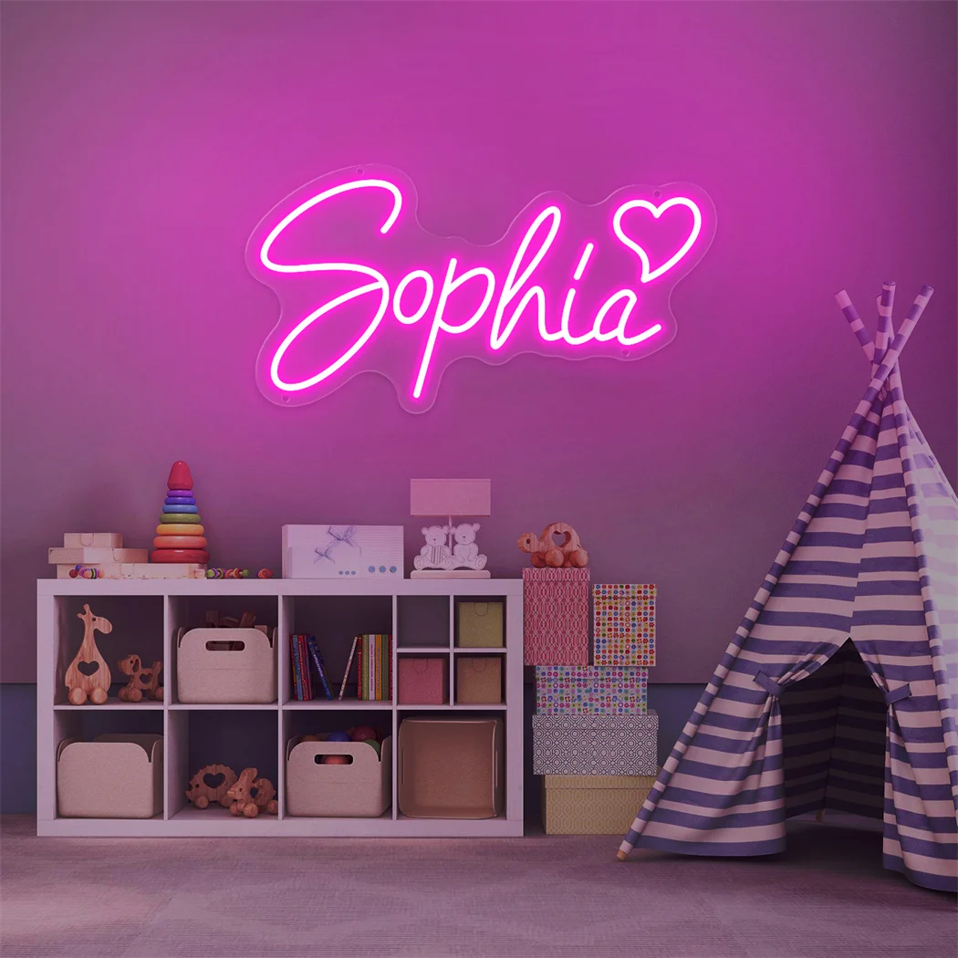 Personalized Neon Glow: Custom LED Name Signs for Kids' Bedrooms - The Ultimate Gift for Teenagers!