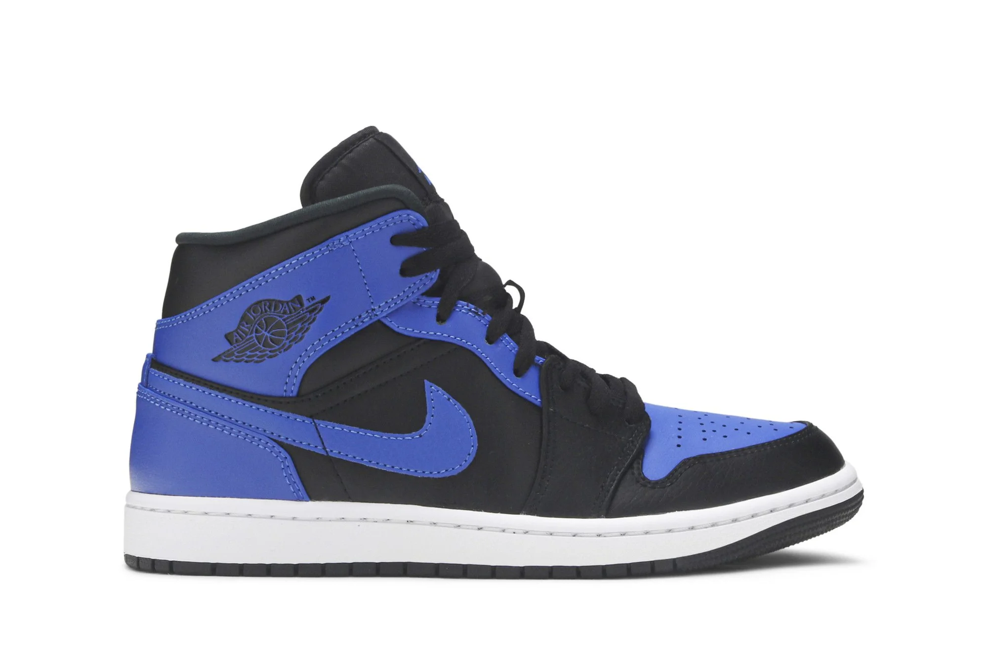Air Jordan 1 Mid ‘Hyper Royal Black’ 554724-077