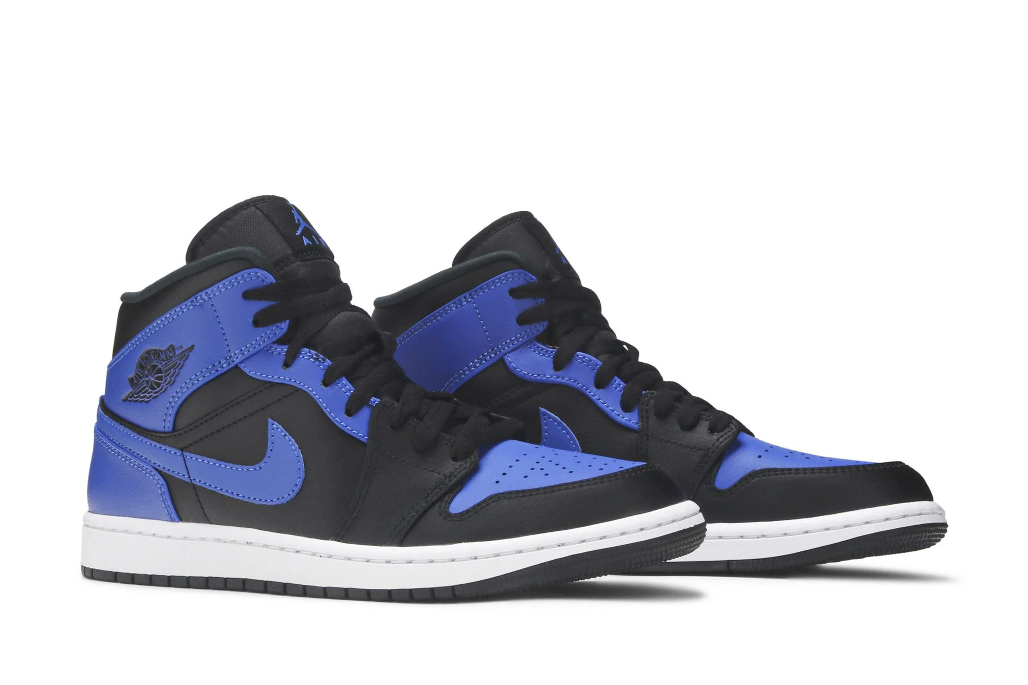 Air Jordan 1 Mid ‘Hyper Royal Black’ 554724-077 - Image 8