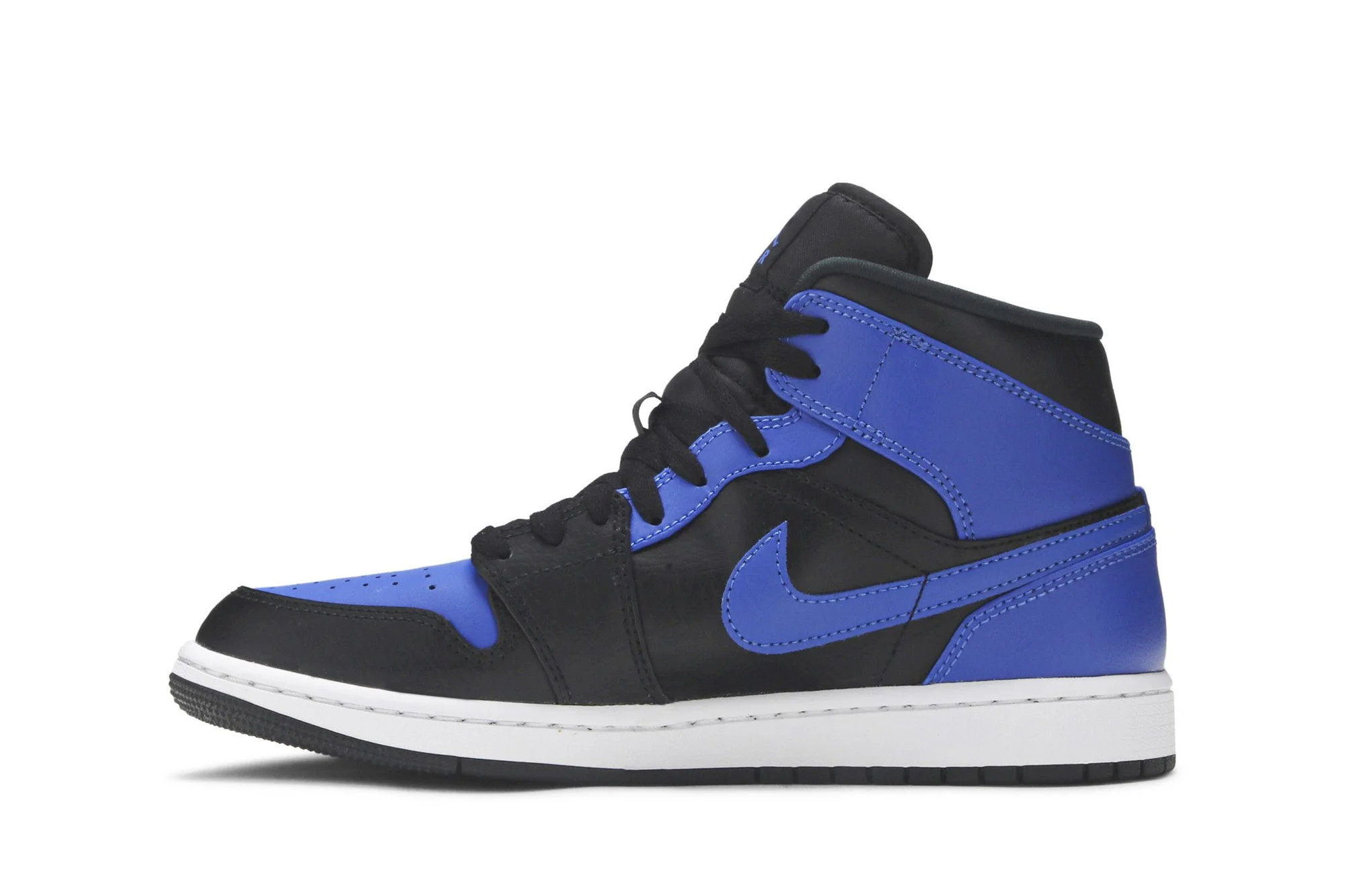 Air Jordan 1 Mid ‘Hyper Royal Black’ 554724-077 - Image 3