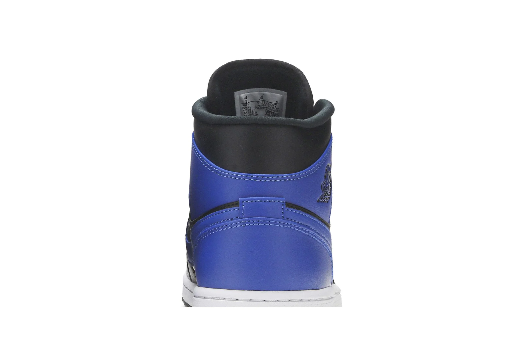 Air Jordan 1 Mid ‘Hyper Royal Black’ 554724-077 - Image 7