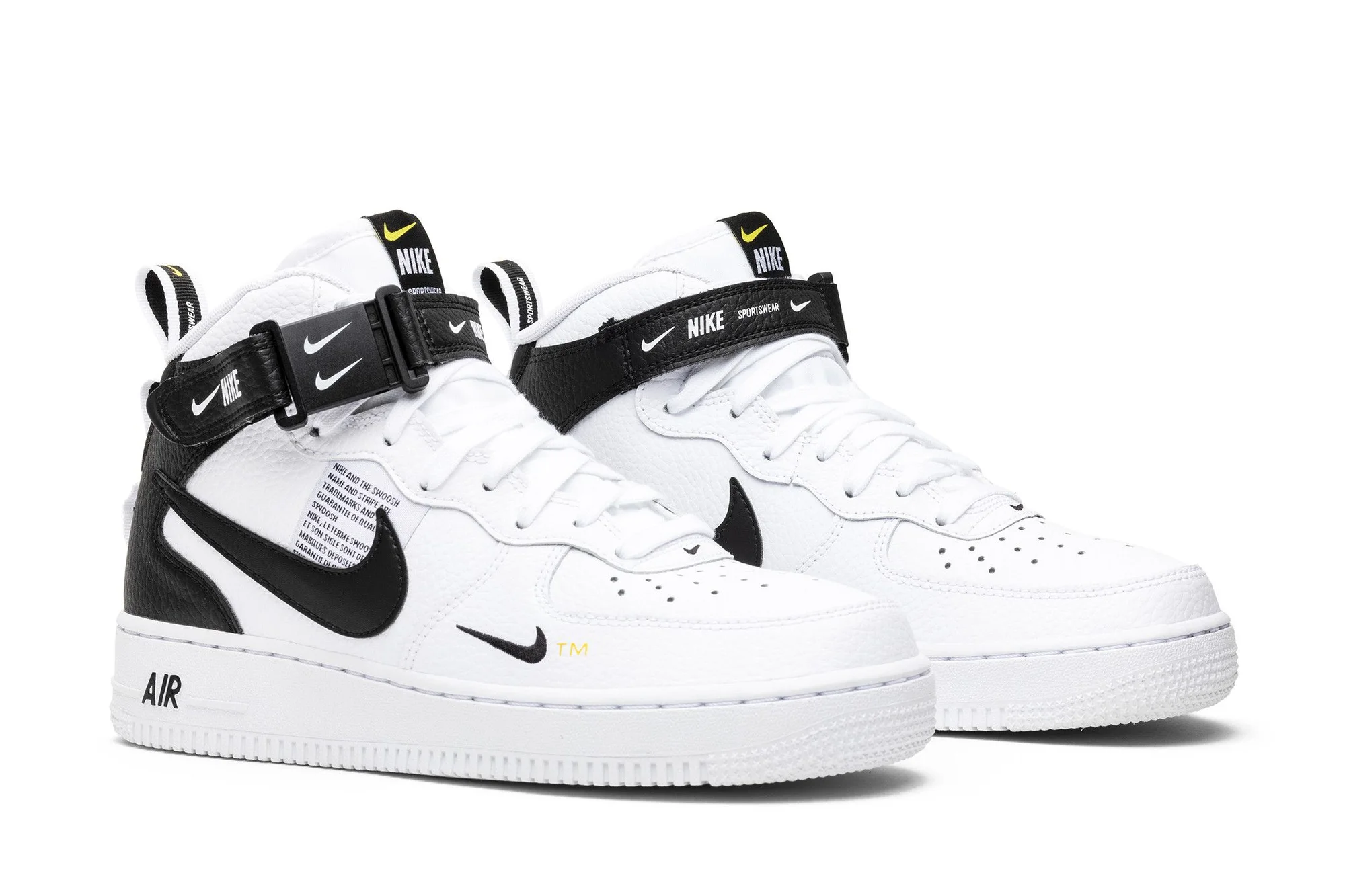 Nike Air Force 1 Mid ’07 LV8 ‘White Black’ 804609-103 - Image 8