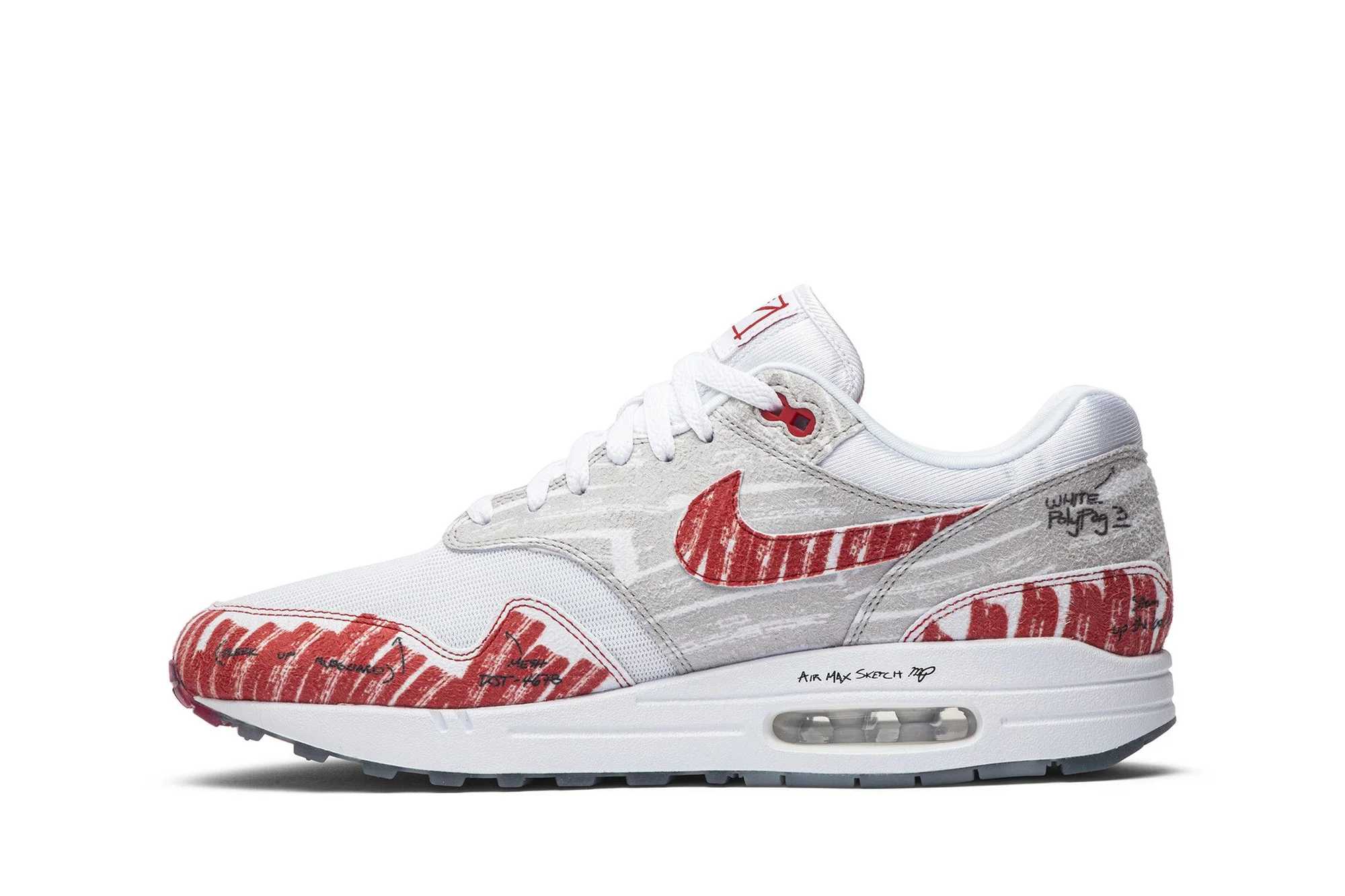 Nike Air Max 1 ‘Sketch To Shelf – University Red’ CJ4286-101 - Image 3